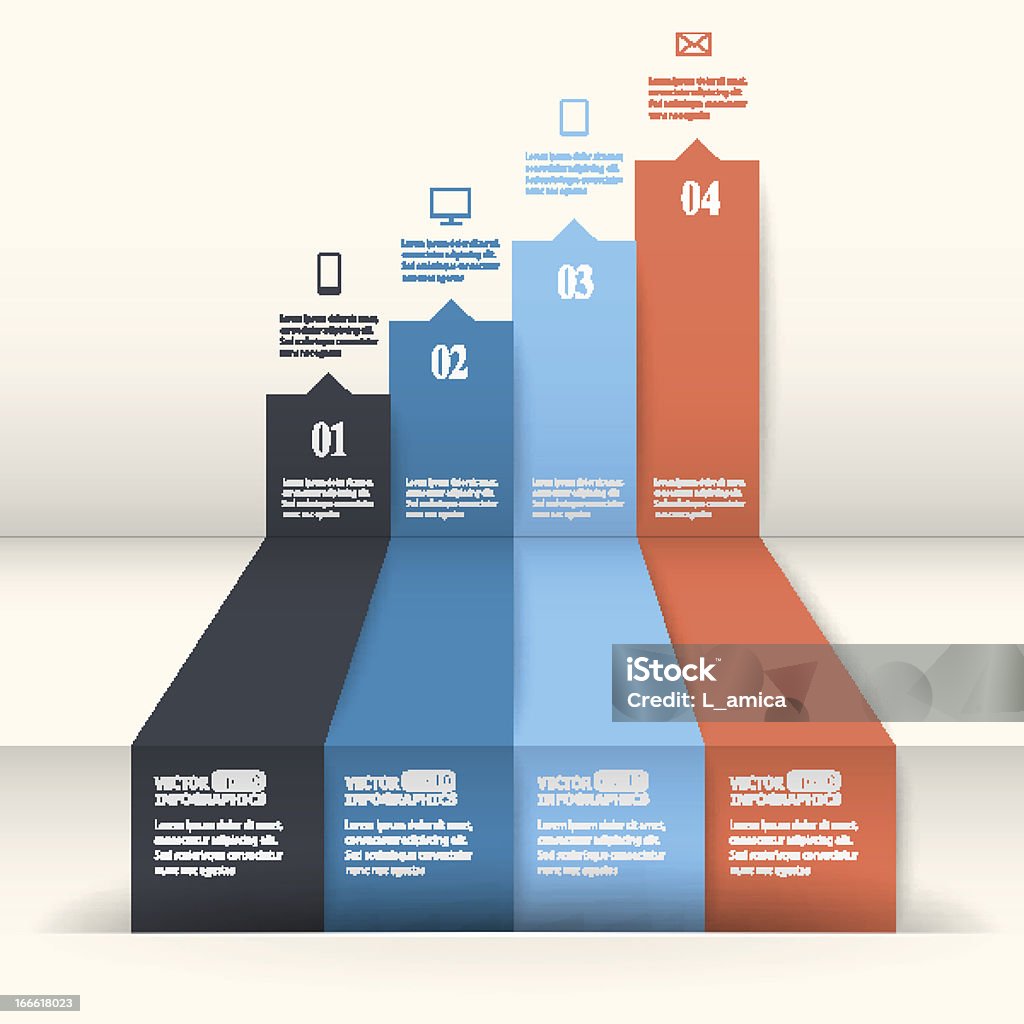 infografics abstraite de papier - clipart vectoriel de En papier libre de droits
