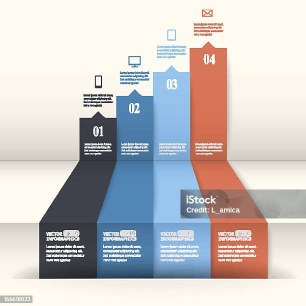 Infografics Abstraite De Papier Vecteurs libres de droits et plus d'images vectorielles de En papier - En papier, Graphisme d'information, Ombre