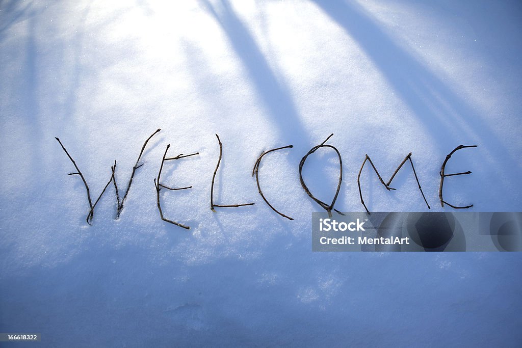 Bienvenido - Foto de stock de Cartel de bienvenida libre de derechos