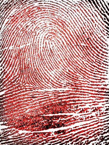 Fingerprint security firewall digital identity password concept, 3d render.