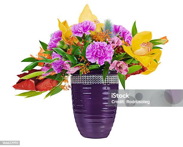 Floral Bouquet Of Orchids Gladioluses And Carnation Stock Photo - Download Image Now