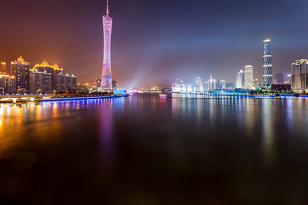 Zhujiang River and modern building of