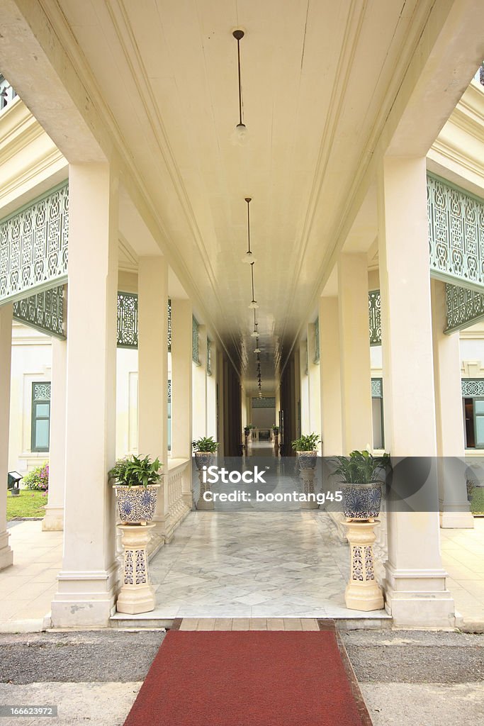 Bellissimo edificio di Palazzo Sanamchan nella Provincia di Nakhon Pathom (Tailandia) - Foto stock royalty-free di Adulazione