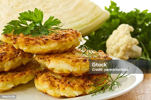 Cabbage Pancakes Stock Photo - Download Image Now - Breakfast, Cabbage, Cauliflower