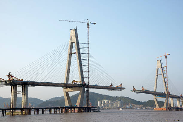 Bridge construction stock photo