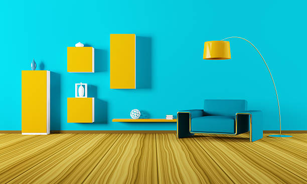 istock Interior of living room 3d render 166629450