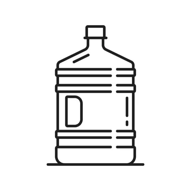 Vector illustration of Water tank of bottle, aqua drink container package