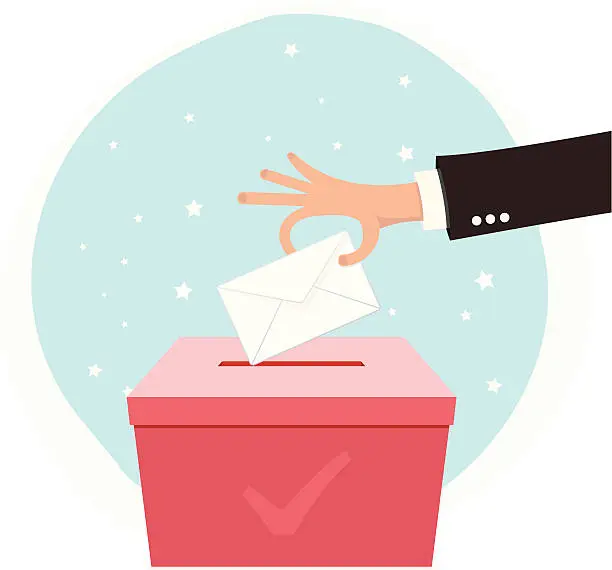 Vector illustration of Voting Hand