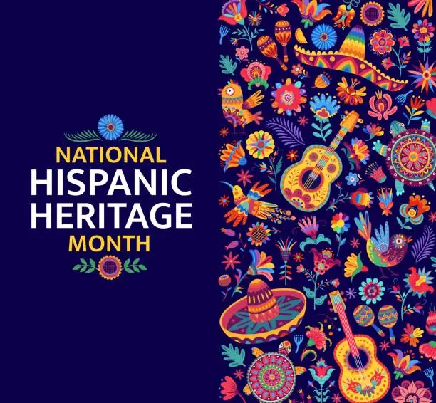 Vector illustration of National hispanic heritage month festival banner