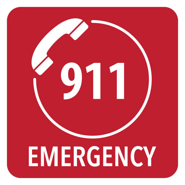 Call 911 in case of emergency Vector graphic of the 911 US emergency call number pics of the firefighter free stock illustrations