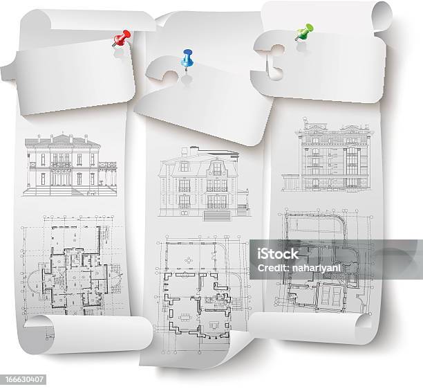 Ilustración de Conjunto De Elementos De Diseño De Edificios y más Vectores Libres de Derechos de Abstracto - Abstracto, Anuncio, Arquitecto