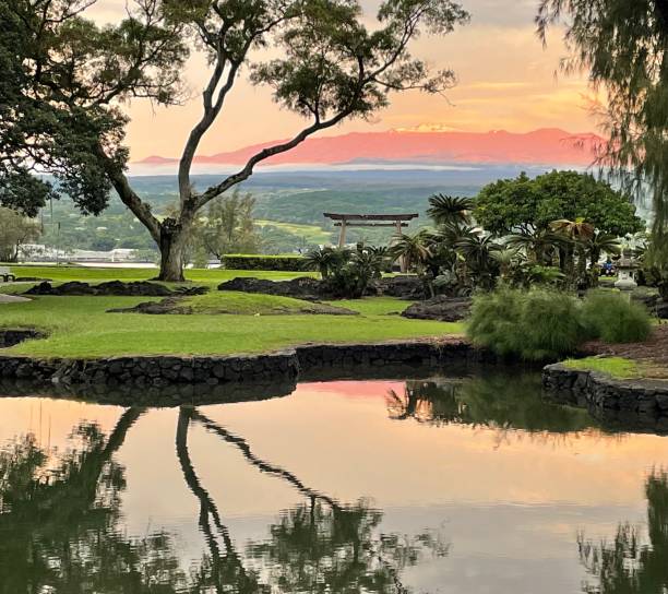 amanecer hilo - hilo isla grande de hawái fotografías e imágenes de stock