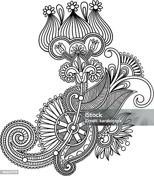 Ornamental Padrão Floral - Arte vetorial de stock e mais imagens de Artigo de Decoração - Artigo de Decoração, Design, Elemento de desenho