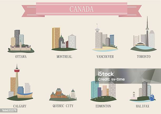 Simbolo Della Città In Canada - Immagini vettoriali stock e altre immagini di Canada - Canada, Città, Calgary