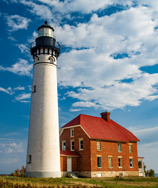 istock Au Sable Lighthouse, on Au Sable Point, Pictured Rocks National Lakeshore, Upper Peninsula,   Michigan,  built in 1874 and is 87 feet tall, looks out over Lake Superior. Au Sable Light. 1666355324