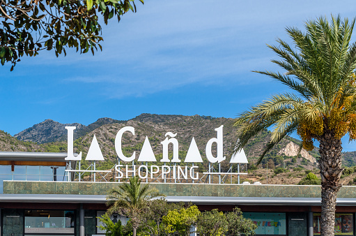 Marbella, Spain - October 11, 2021: Logo of La Cañada shopping, a mall located in Marbella, on the Costa del Sol, Andalusia, southern Spain