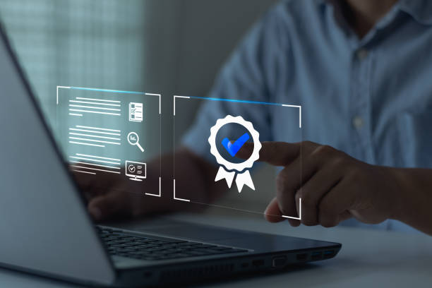 istock Business people prioritize quality assurance, guarantee, ISO certification, and standardization, demonstrating a commitment to delivering exceptional services with reliable evidence. Business concept. 1666359044