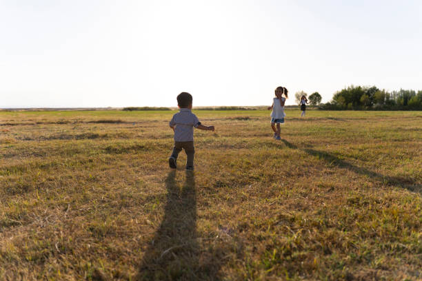 Free Stock Photo of Three Children Playing in a Field | Download Free ...