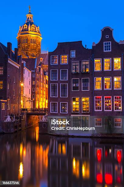 デ Wallen 教会の聖ニコラオス Amsterdam - ヨーロッパのストックフォトや画像を多数ご用意 - ヨーロッパ, アムステルダム, イルミネーション