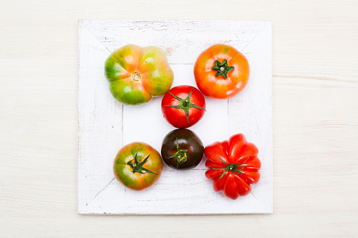 Assortment of different  tomatoes