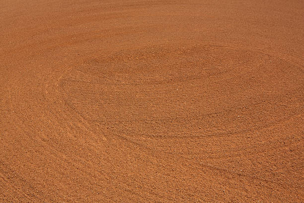 Baseball Infield Dirt Patterns stock photo