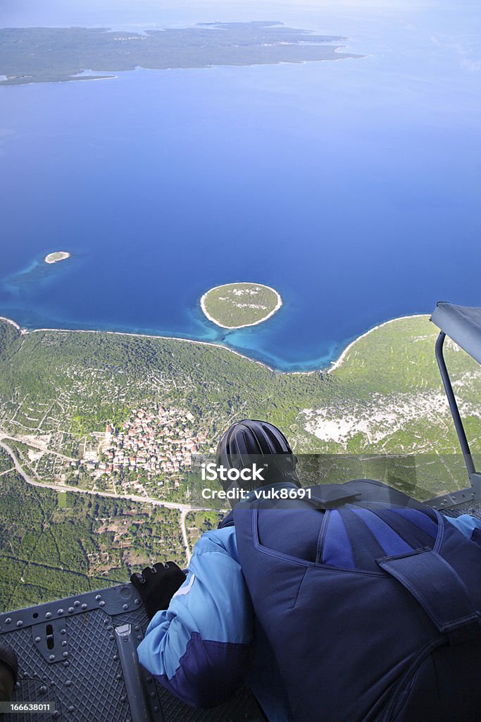 Ripresa in Skydiving - Foto stock royalty-free di Skydiving