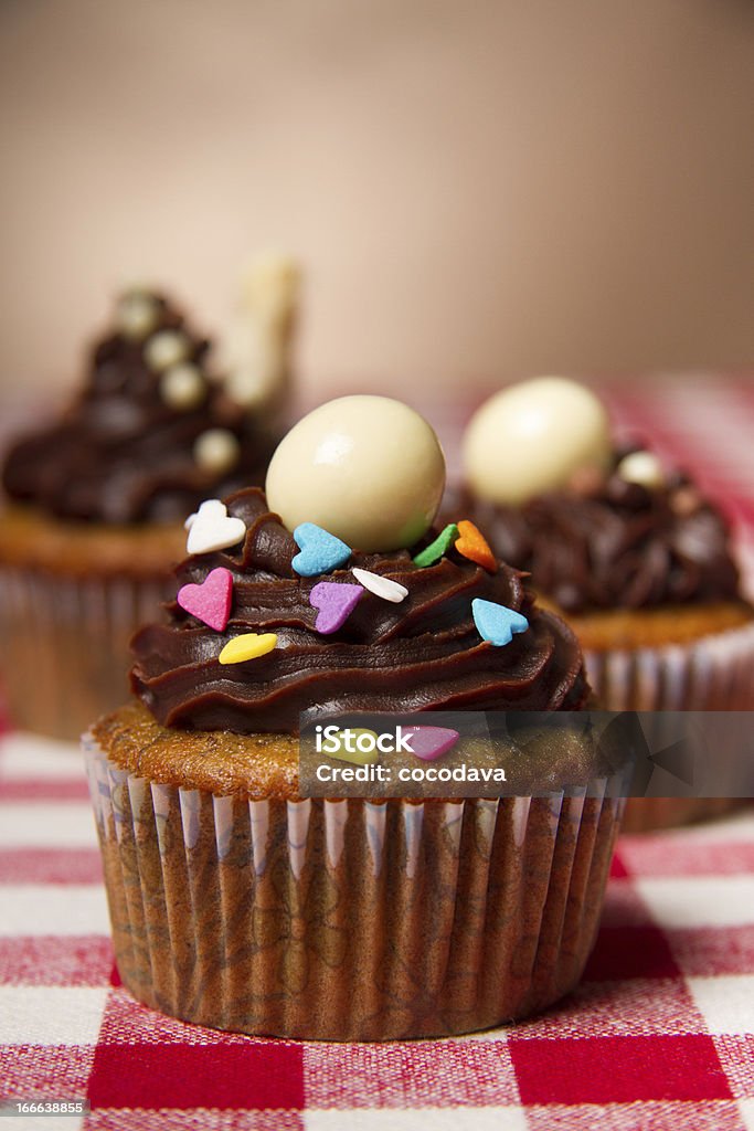 Cupcake mit Schokolade - Lizenzfrei Backen Stock-Foto