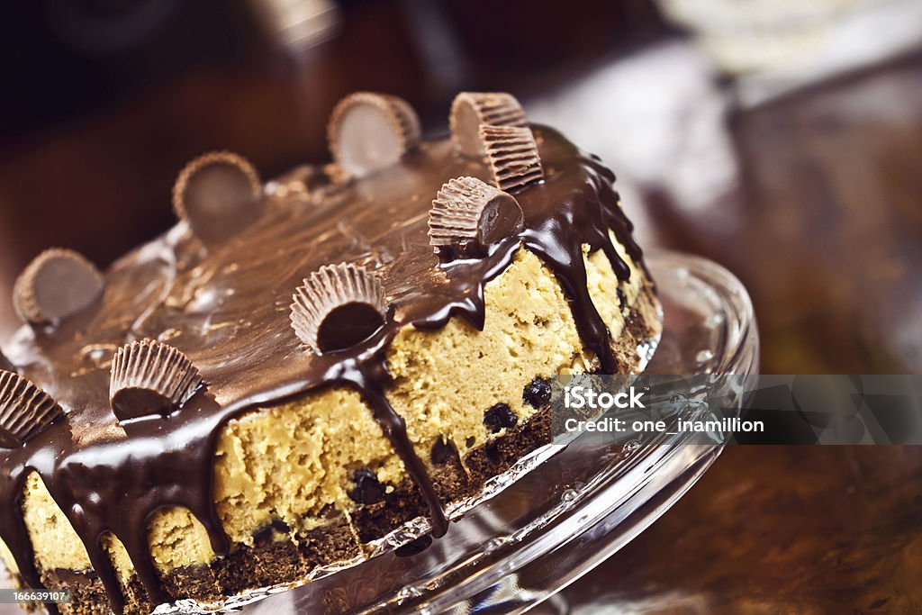 cheesecake de Chocolate - Foto de stock de Creme de Amendoim royalty-free