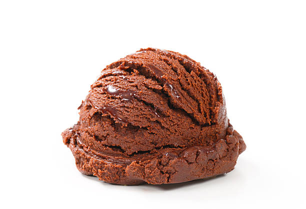 Chocolate ice cream Scoop of chocolate ice cream scoop shape stock pictures, royalty-free photos & images