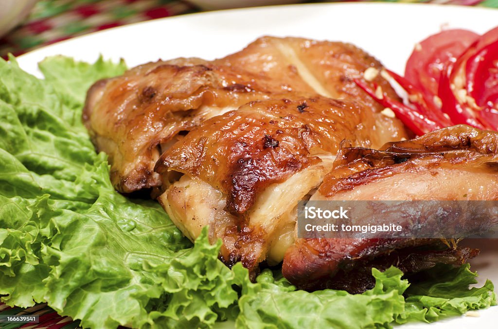 Le poulet grillé de style thaïlandais - Photo de Aliment rôti libre de droits
