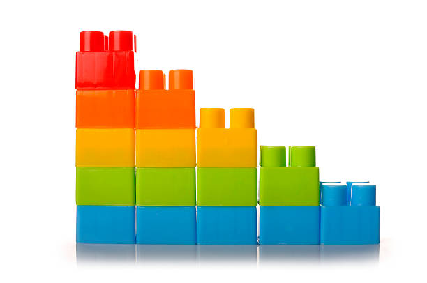 istock Toy Briks in different coloures isolated on white background 166640563