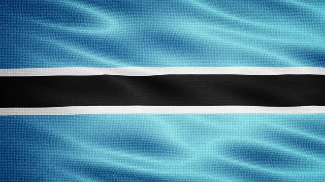 Natural Waving Fabric Texture Of Botswana National Flag Graphic Background