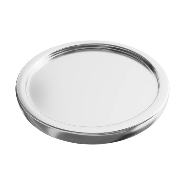 istock Silver Coin 3D Illustration Isolated in White Background 1666523346