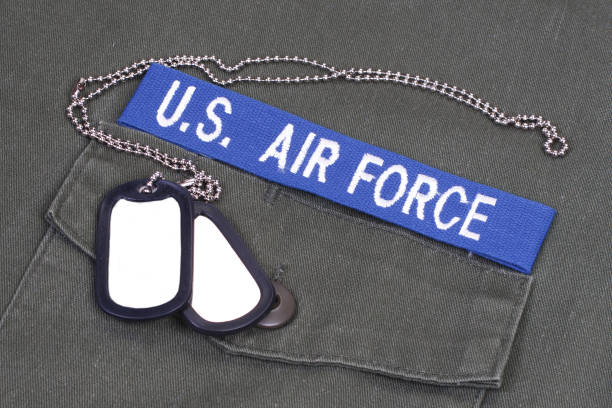 istock US AIR FORCE uniform with blue branch tape and dog tags 1666566346