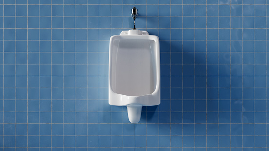 Public Toilet men's Urinal backgrounds, 3d rendering