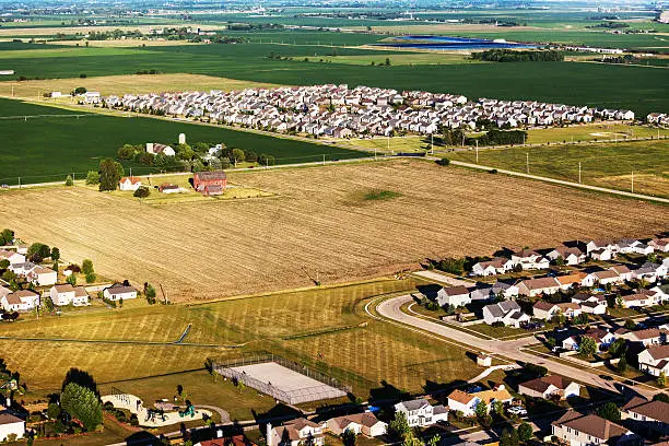 Photo of New subdivisions on Northern Illinois farmland