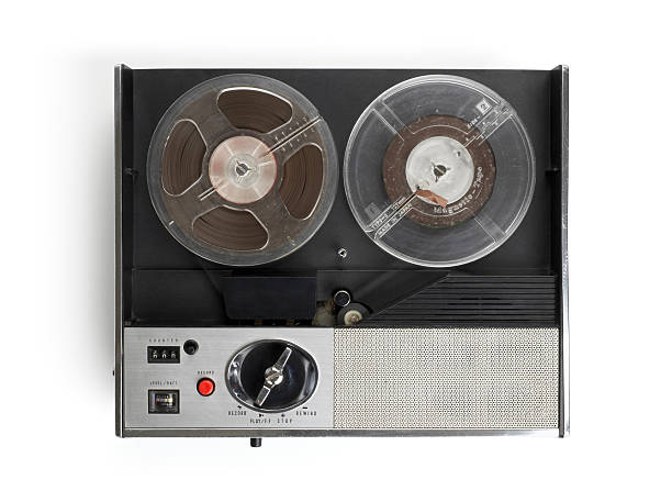 recoreder antico - reel to reel tape foto e immagini stock