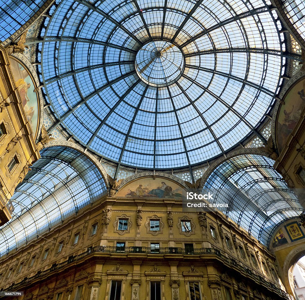 Galleria Vittorio Emanuele - Foto de stock de Arcada libre de derechos