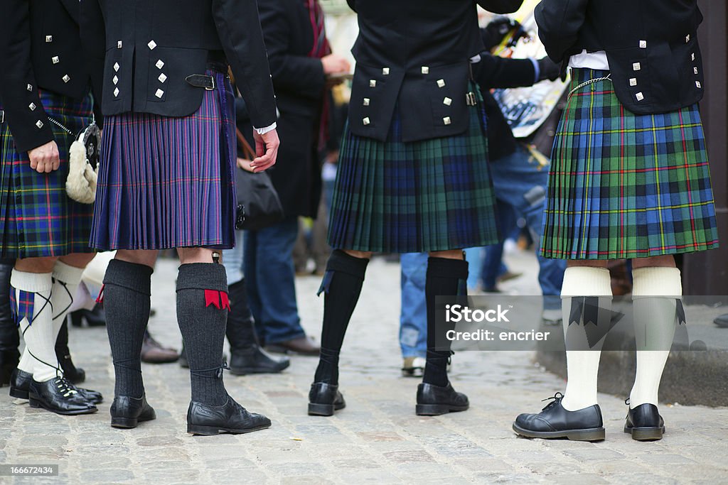 Männer in traditionellen kilts - Lizenzfrei Schottenrock Stock-Foto