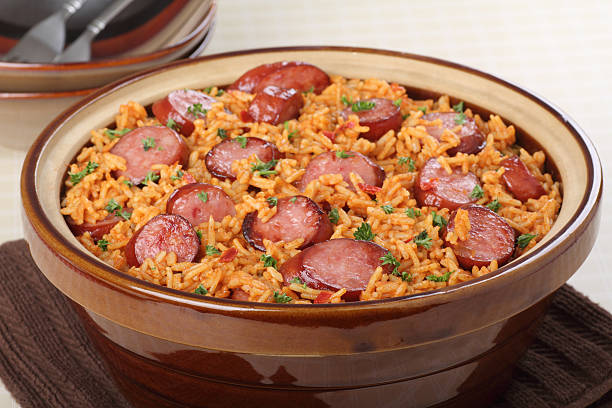 istock Sausage and Rice Meal 166673666