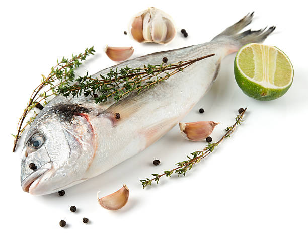 istock Gilt-head bream with herbs and spices 166675521