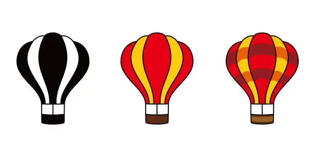Vector illustration of hot air balloon design.
