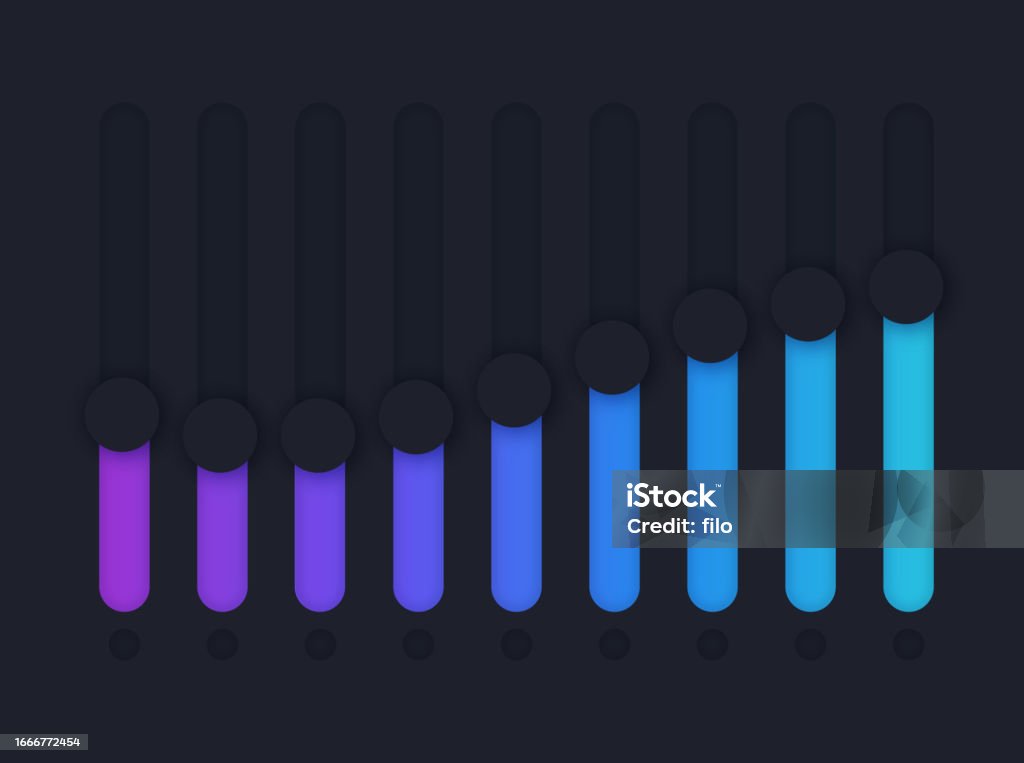 Gradient Slider Shape Control Panel Stock Illustration - Download Image ...