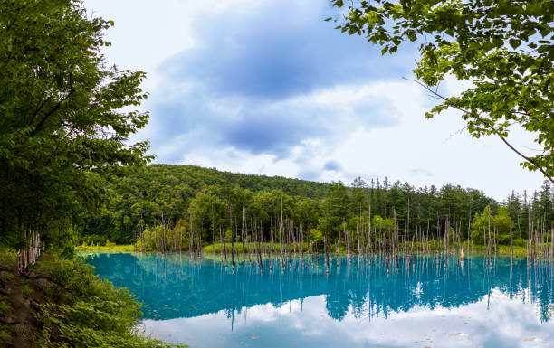 istock Aoi Ike Scenery in Hokkaido, Japan 1666778917