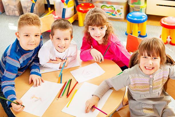 istock Children drawing and coloring 166678228