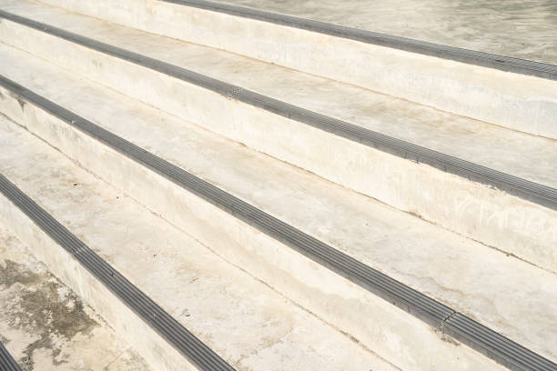 istock Stairs or corridors made of cement. 1666784342