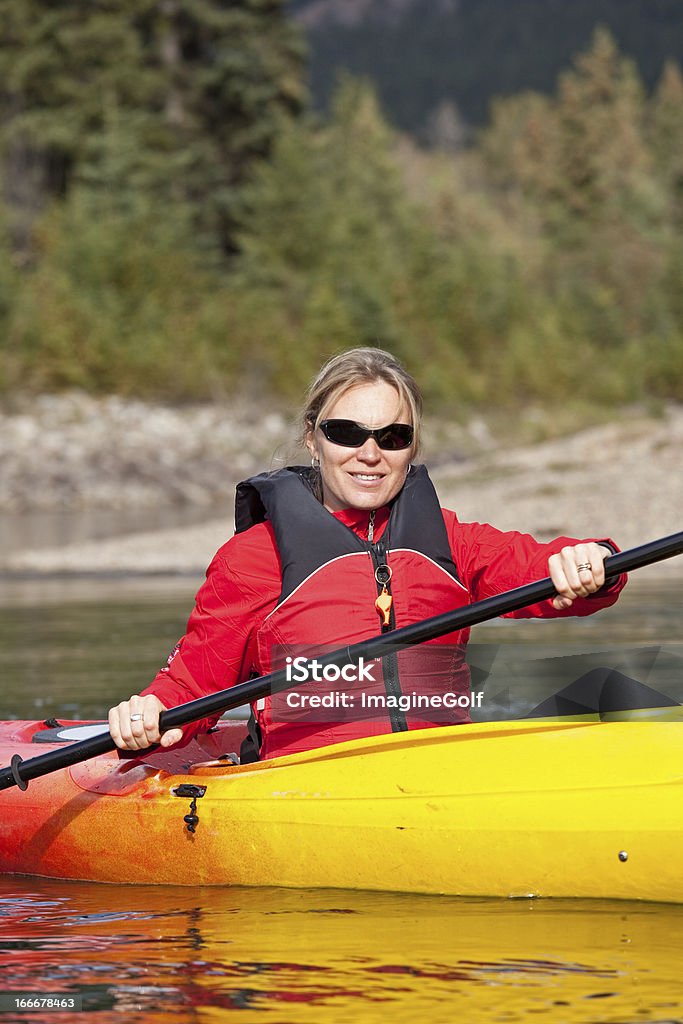 Kajakfahrerin - Lizenzfrei Abenteuer Stock-Foto