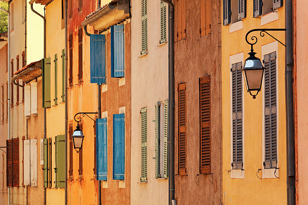 Colorful houses of Provence. Location: Cotignac