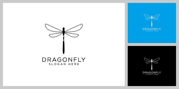 dragonfly   vector design line style