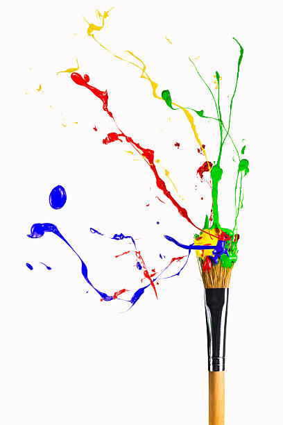 istock Explosion of paint on the paintbrush 166679380